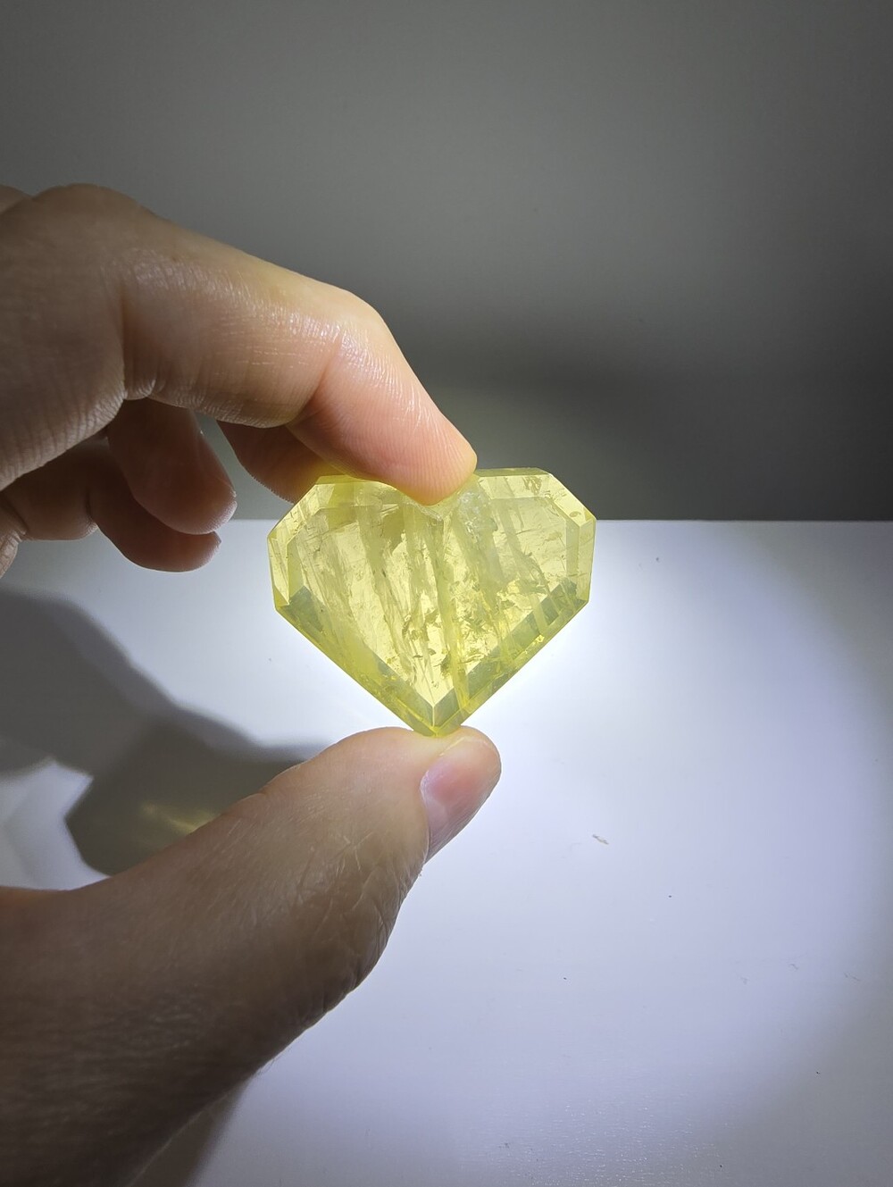 Citrine Crystal Heart #E